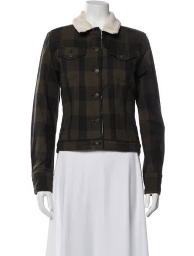 Pre-owned Rag & Bone Plaid Print Jacket W/ Tags In Green