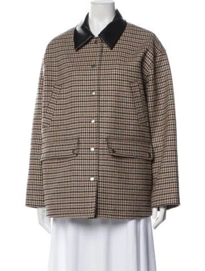 Pre-owned Rag & Bone Plaid Print Jacket W/ Tags In Neutral