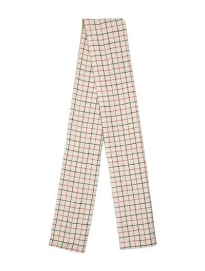 Pre-owned Rag & Bone Plaid Print Scarf In Neutral