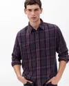 Rag & Bone Man Shirt Plum Size M Cotton In Multi