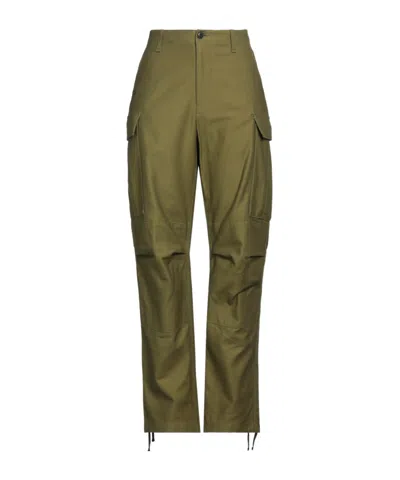 Rag & Bone Plain Color Drawstring Cuff Cargo Pants In Green