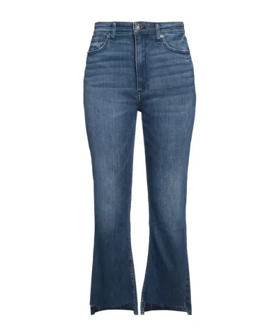 Rag & Bone Plain Colour Bootcut Jeans In Blue