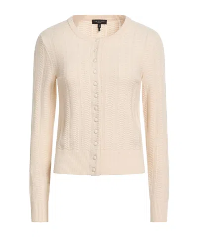 Rag & Bone Plain Colour Cardigan In Nude