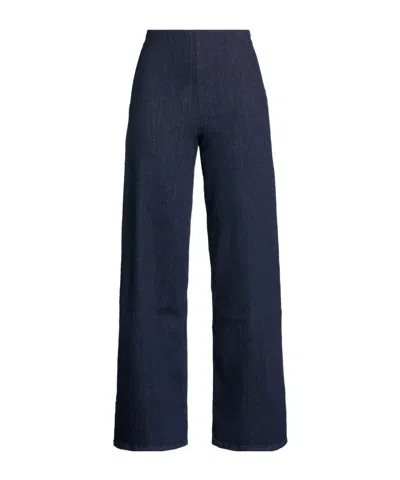 Rag & Bone Plain Colour Denim Trousers In Blue