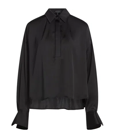 Rag & Bone Plain Colour Top In Black