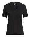Rag & Bone Plain Colour T-shirts In Black