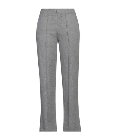 Rag & Bone Plain-colour Flannel Straight-leg Trousers In Gray