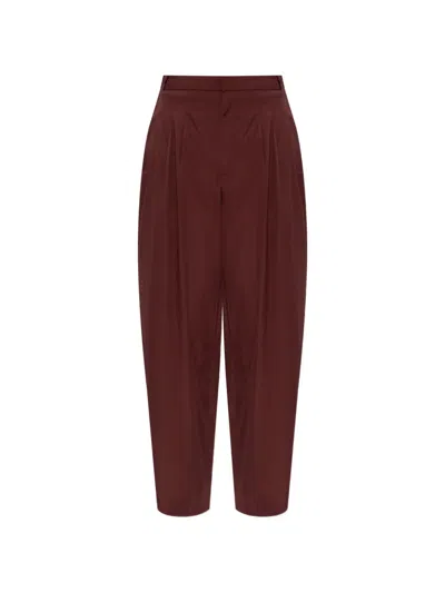 Rag & Bone Pleated Trousers In Burgundy