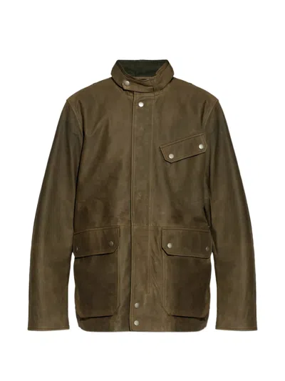 Rag & Bone Pocket Suede Jacket In Green