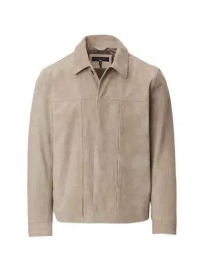 Rag & Bone Polo-collar Jacket In Neutral