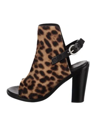 Pre-owned Rag & Bone Ponyhair Animal Print Slingback Pumps In Neutrals