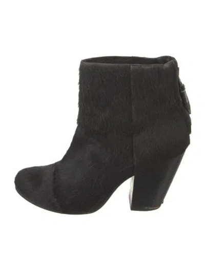 Pre-owned Rag & Bone Ponyhair Boots In Black