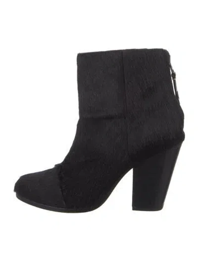 Pre-owned Rag & Bone Ponyhair Boots In Black