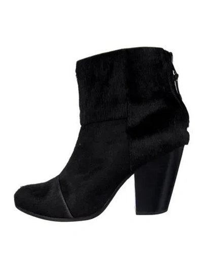 Pre-owned Rag & Bone Ponyhair Boots In Black