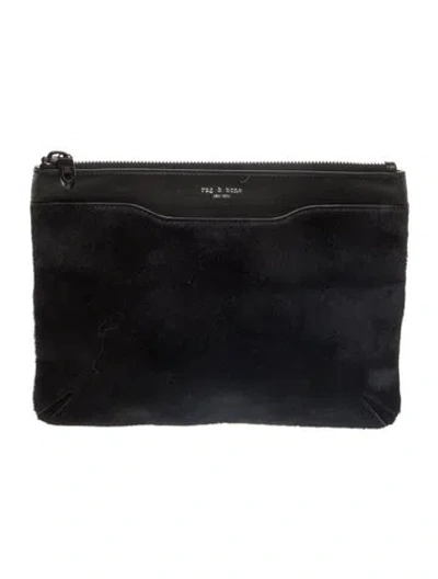 Pre-owned Rag & Bone Ponyhair Portfolio In Black