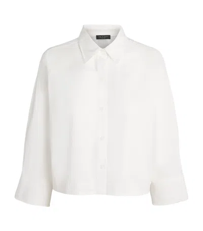 Rag & Bone Poplin-organza Elly Shirt In White