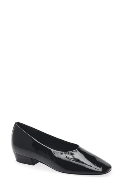 Rag & Bone Poppi Heeled Ballet Leather Pump In Black