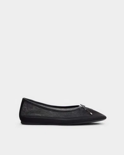 Rag & Bone Poppi Mesh Ballet Flat In Black