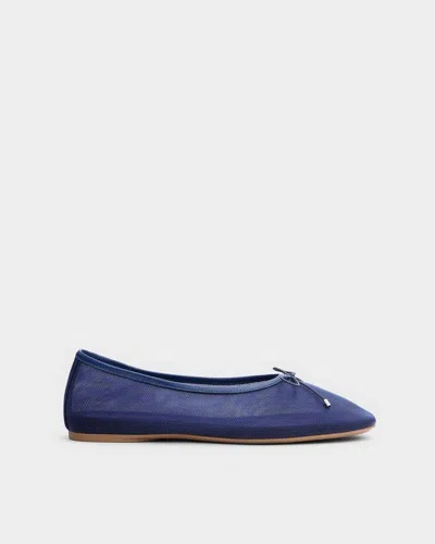 Rag & Bone Poppi Mesh Ballet Flat In Blue