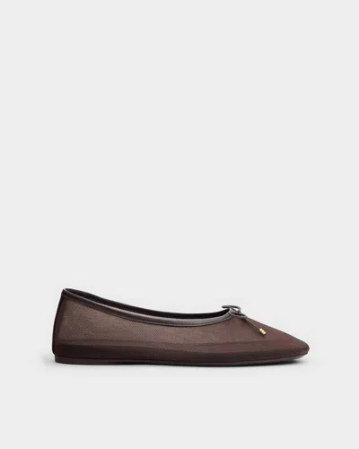 Rag & Bone Poppi Mesh Ballet Flat In Brown