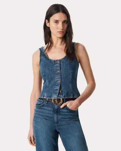 Rag & Bone Poppy Denim Tank Top In Blue