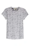 Rag & Bone Poppy Print Organic Cotton Top In Gray