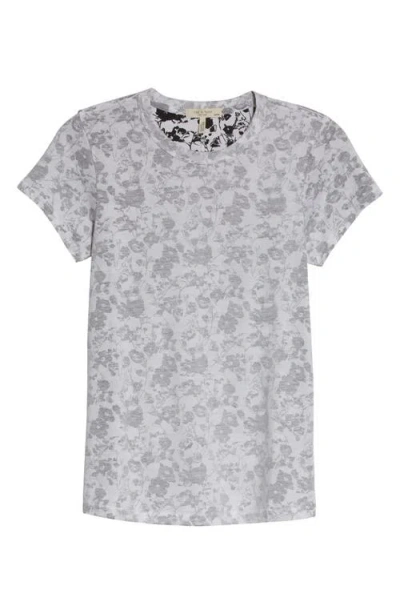 Rag & Bone Poppy Print Organic Cotton Top In Gray