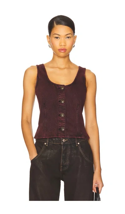 Rag & Bone Poppy Top In Burgundy