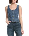 Rag & Bone Poppy Button-front Denim Top In Multi