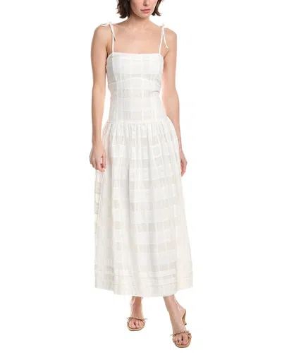 Rag & Bone Presley Plaid Maxi Dress In White