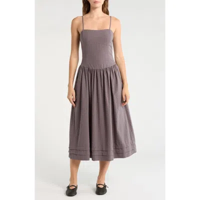 Rag & Bone Pricilla Cotton Seersucker Sundress In Gray