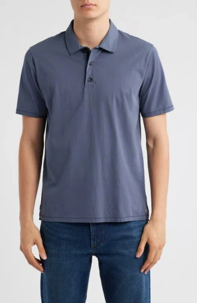 Rag & Bone Principal Jersey Organic Cotton Polo In Gray