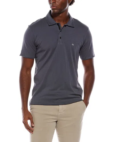 Rag & Bone Principal Jersey Polo Shirt In Gray
