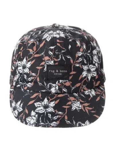 Pre-owned Rag & Bone Printed Baseball Cap In Black