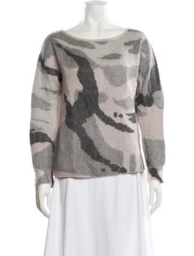 Pre-owned Rag & Bone Printed Bateau Neckline Sweater In Multi