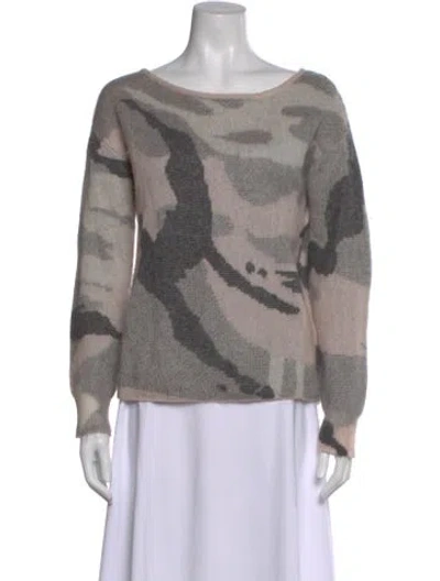 Pre-owned Rag & Bone Printed Bateau Neckline Sweater In Multi