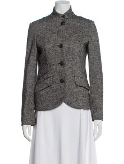 Pre-owned Rag & Bone Printed Blazer In Black