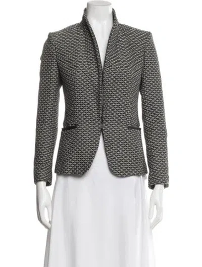 Pre-owned Rag & Bone Printed Blazer In Black