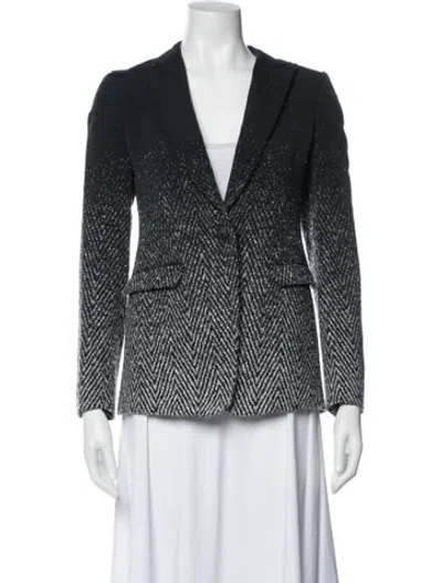 Pre-owned Rag & Bone Printed Blazer In Black