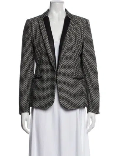 Pre-owned Rag & Bone Printed Blazer In Black