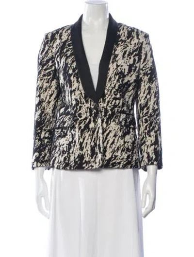 Pre-owned Rag & Bone Printed Blazer In Black