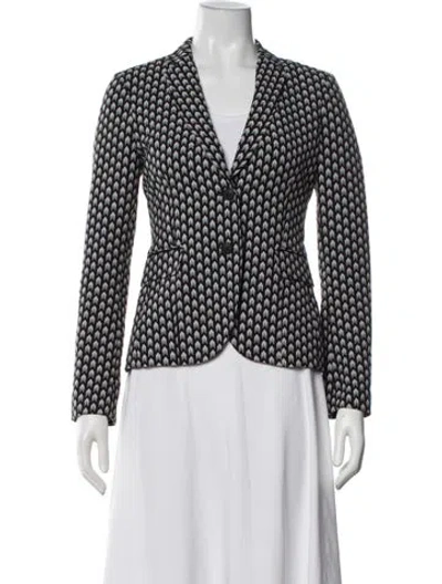 Pre-owned Rag & Bone Printed Blazer In Black