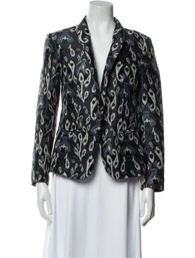 Pre-owned Rag & Bone Printed Blazer In Blue