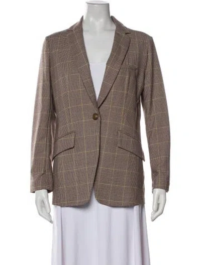 Pre-owned Rag & Bone Printed Blazer In Yellow