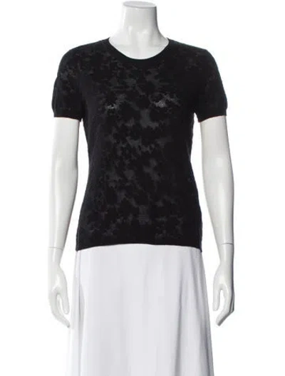 Pre-owned Rag & Bone Printed Crew Neck Sweater In Black