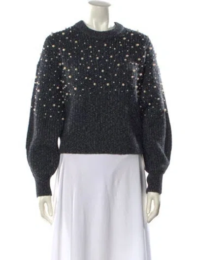 Pre-owned Rag & Bone Printed Crew Neck Sweater In Black