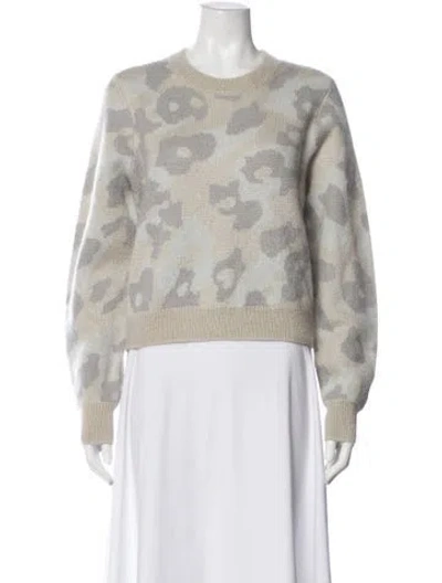 Pre-owned Rag & Bone Printed Crew Neck Sweater In Gray