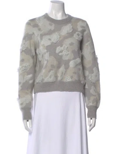 Pre-owned Rag & Bone Printed Crew Neck Sweater In Gray
