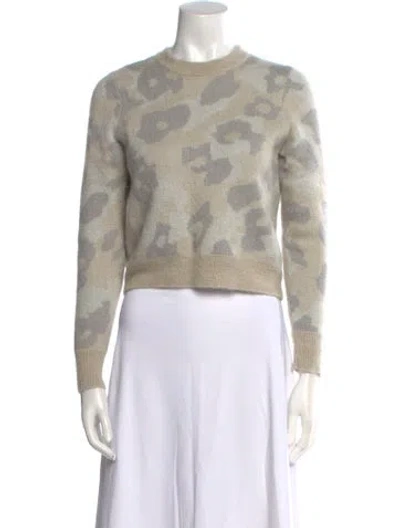 Pre-owned Rag & Bone Printed Crew Neck Sweater In Gray