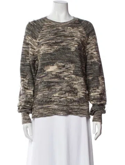 Pre-owned Rag & Bone Printed Crew Neck Sweater In Multi